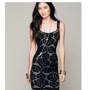 Free People intimately black and cream body con